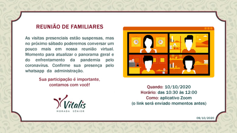 Informe 087 - Reunião virtual com familiares